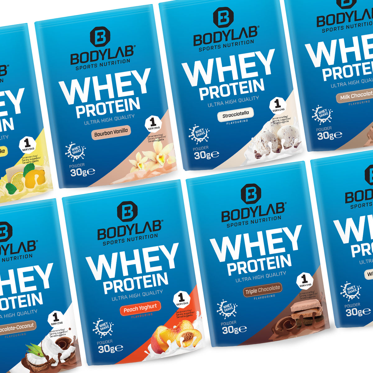 Whey Protein Probierboxen (8 Proben je 30g) Probierbox 2 (8x30g)