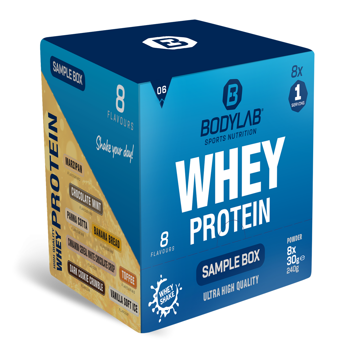 Whey Protein Probierboxen (8 Proben je 30g) Probierbox 6 (8x30g)