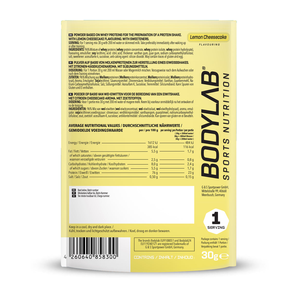 Whey Protein Probierboxen (8 Proben je 30g) Probierbox 1 (8x30g)