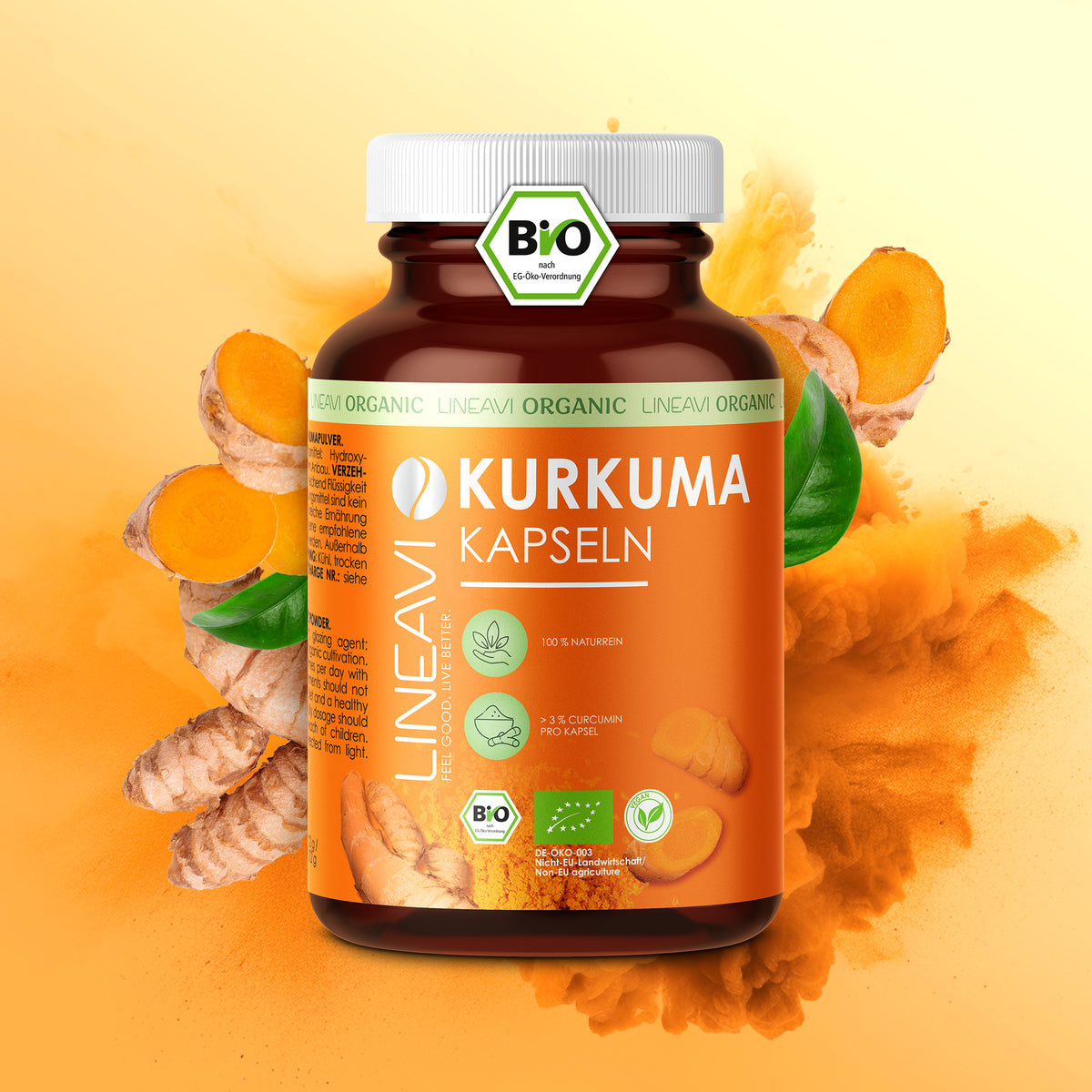 Doppelpack: Bio Kurkuma Kapseln (2x180 Kapseln)