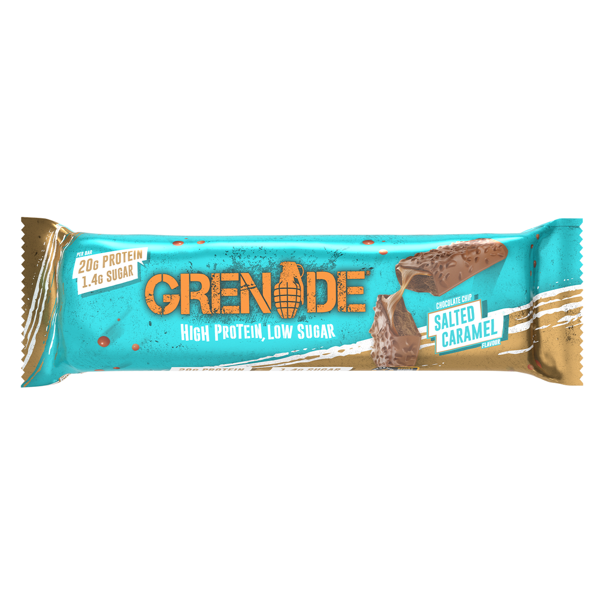 Grenade Protein Bar (12x60g) Choc Chip Salted Caramel