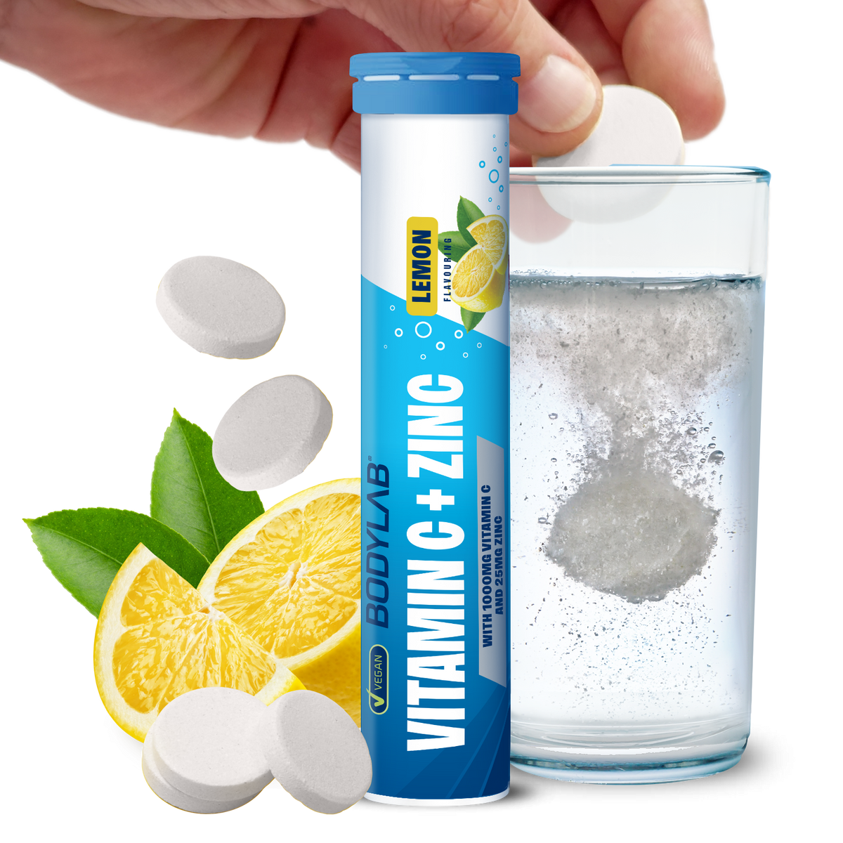 Vitamin C + Zinc - 6x 20 Brausetabletten - Lemon Flavouring