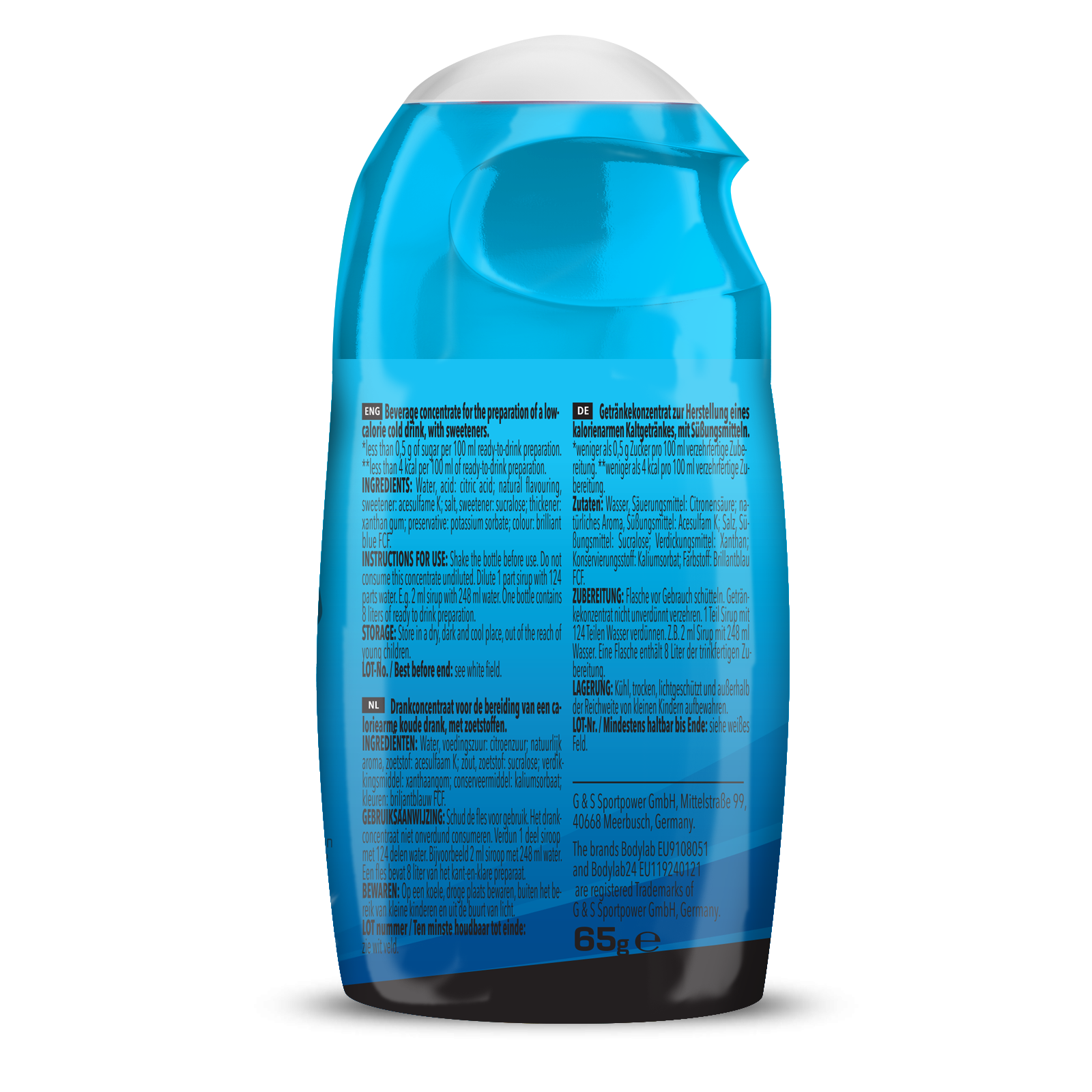 ZERO Sirup BOMB (65ml) Blaue Himbeere