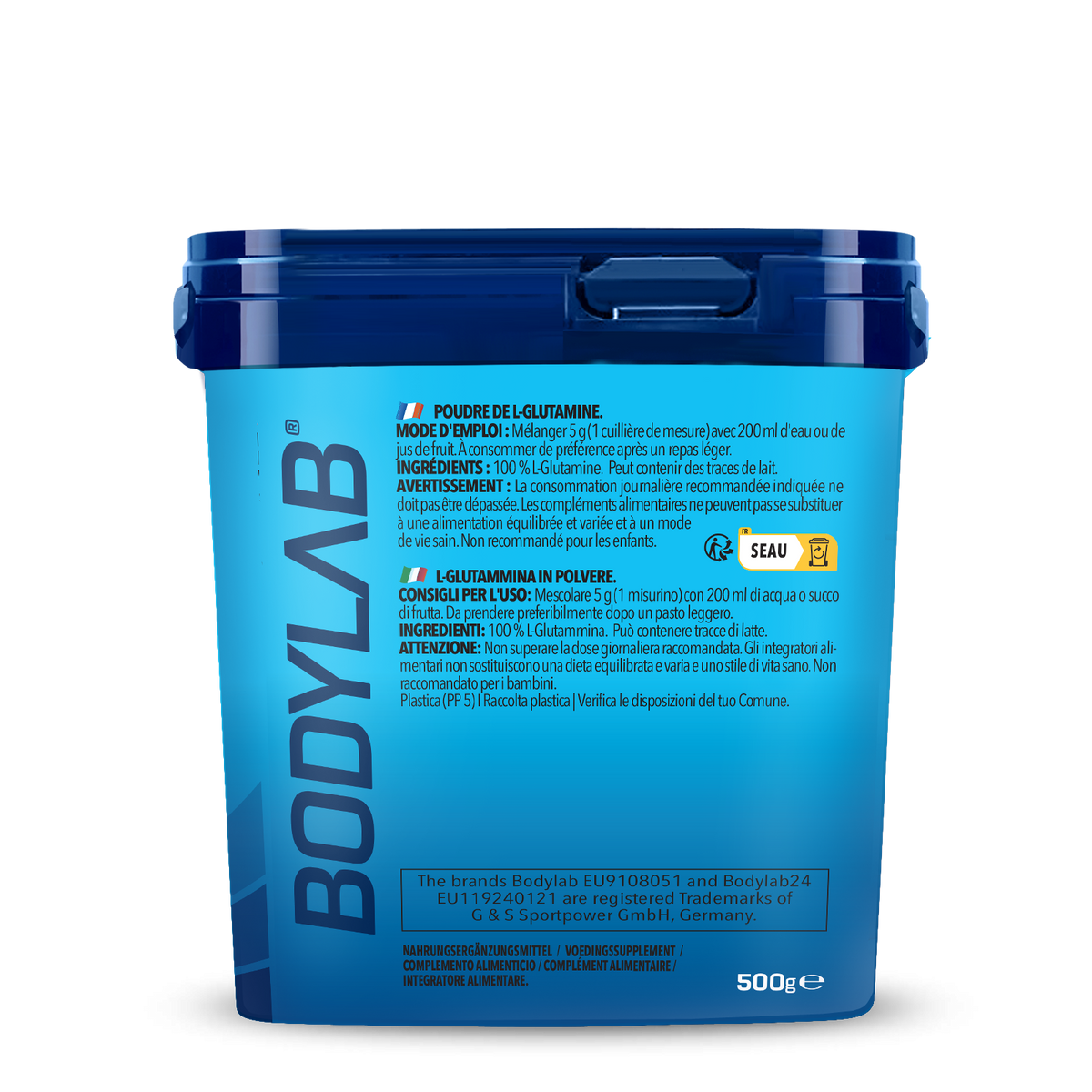 2 x Bodylab24 Glutamin Powder (je 500g)