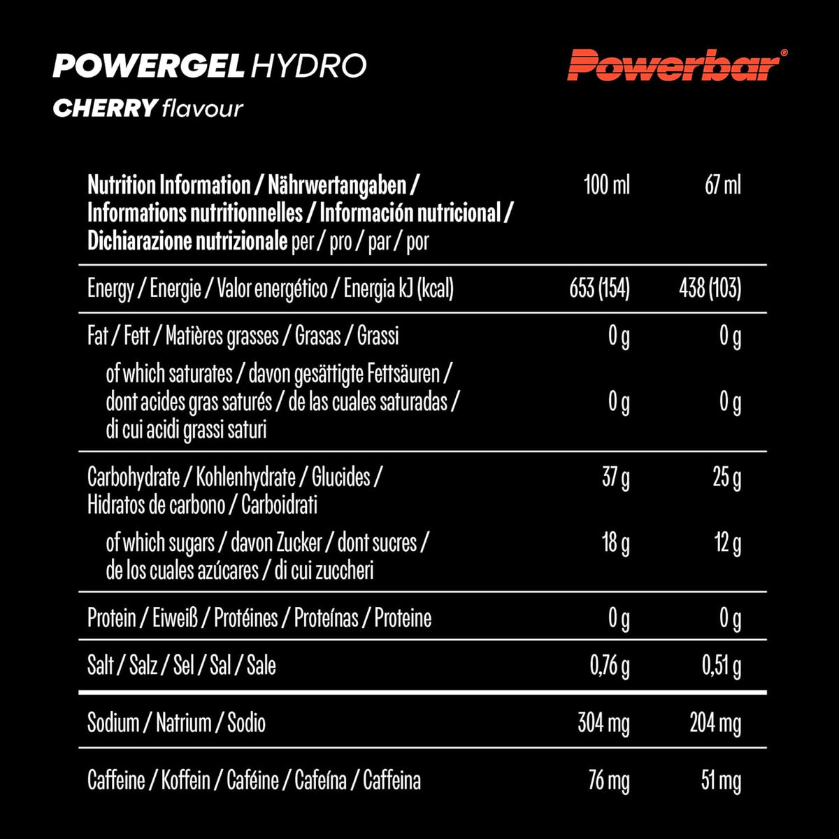PowerGel Hydro (24x67g) Cherry mit Koffein