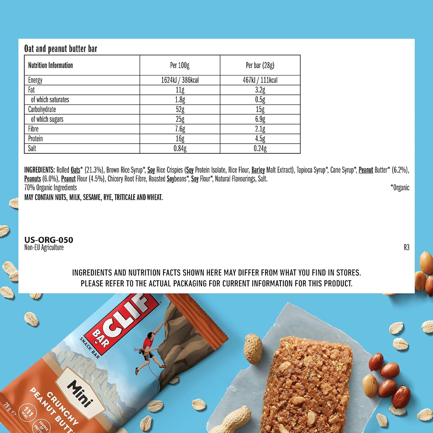 Clif Mini Bar (10x28g) Crunchy Peanut Butter