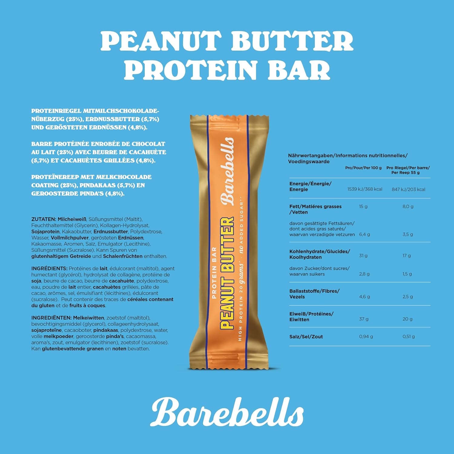 Protein Bar (12x55g) Peanutbutter