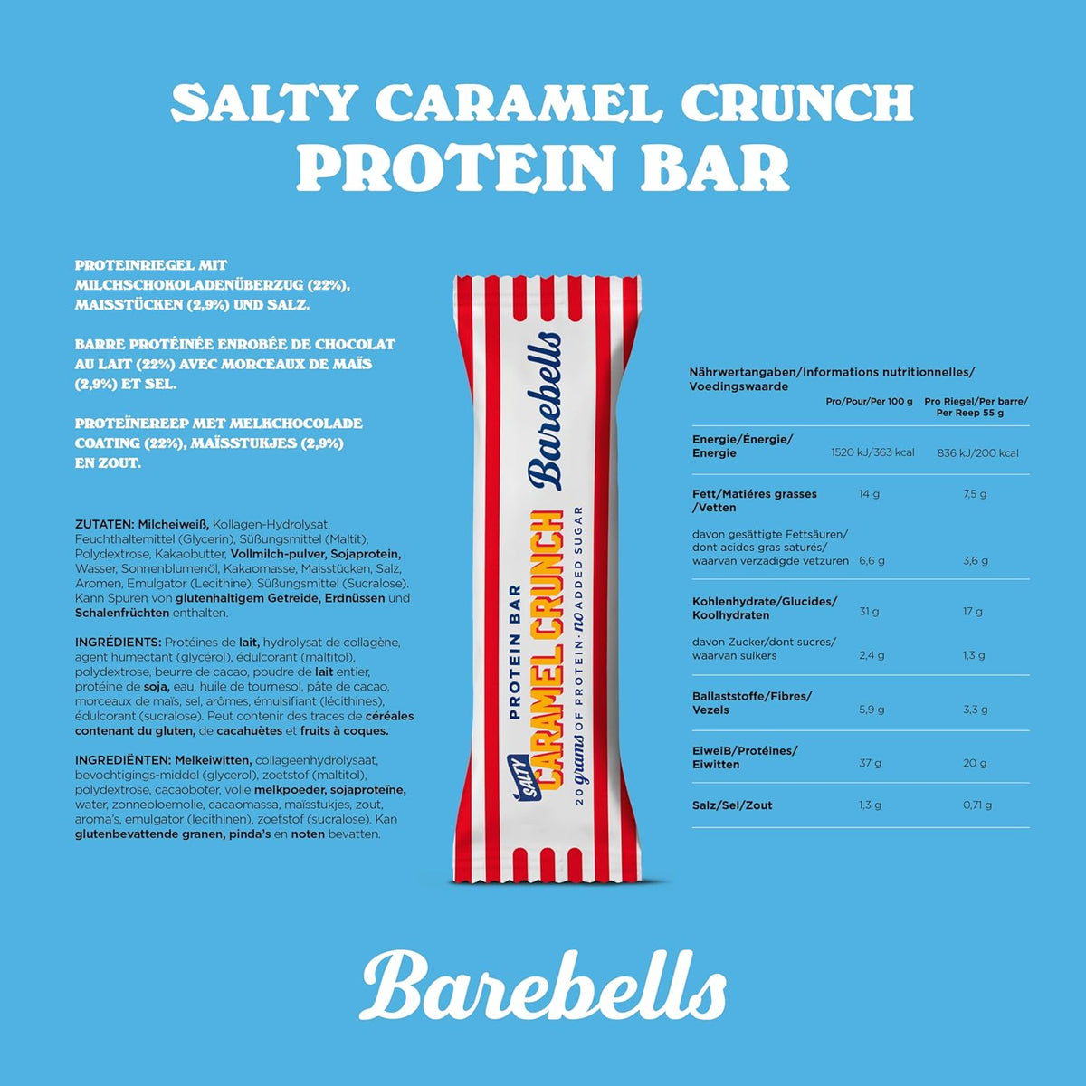 Protein Bar (55g) Salty Caramel Crunch