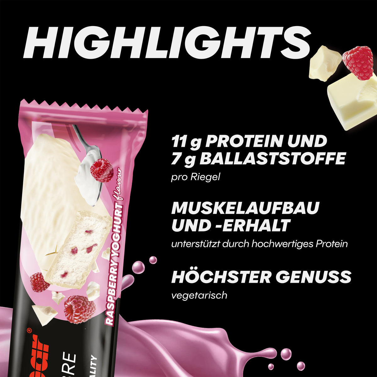 Protein+ Fibre Bar Raspberry Yoghurt (16x35g)