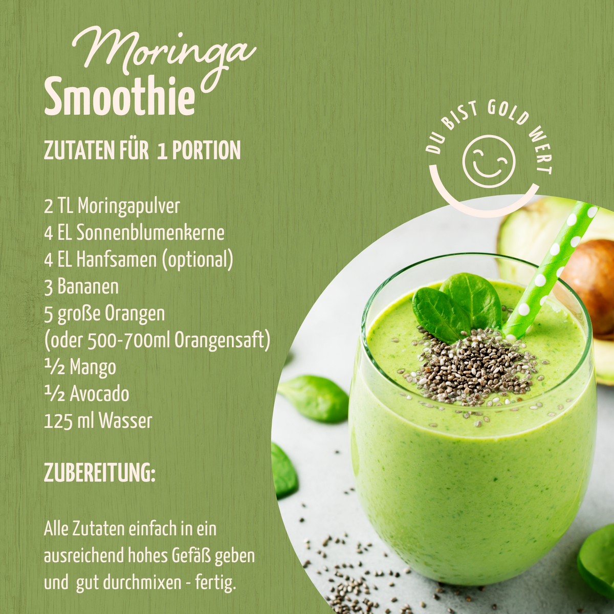 Bio Moringa Pulver (1000g)