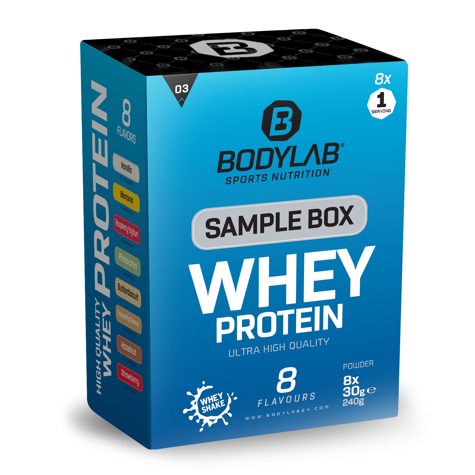 Whey Protein Probierboxen (8 Proben je 30g) Probierbox 3 (8x30g)