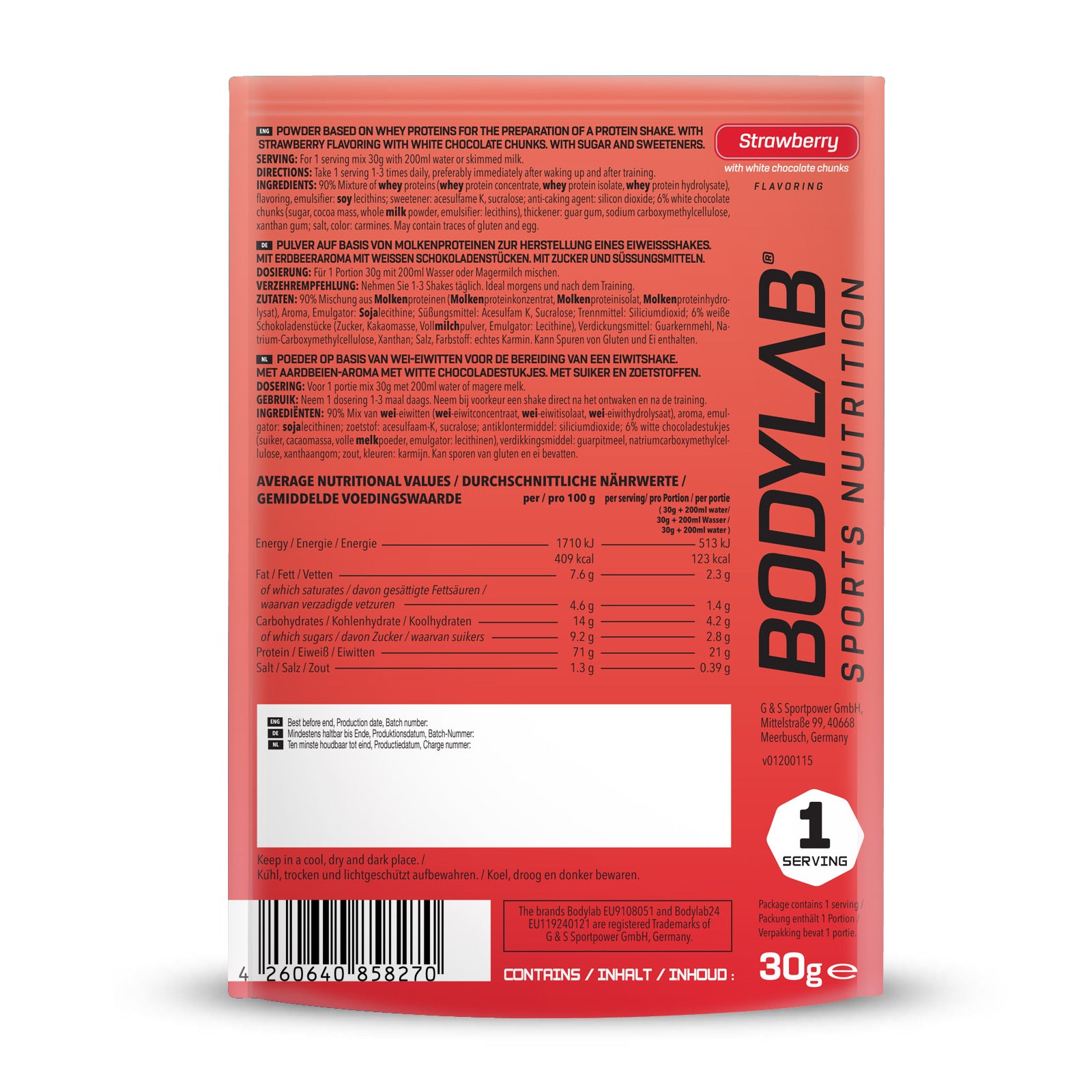 Whey Protein Probierboxen (8 Proben je 30g) Probierbox 3 (8x30g)