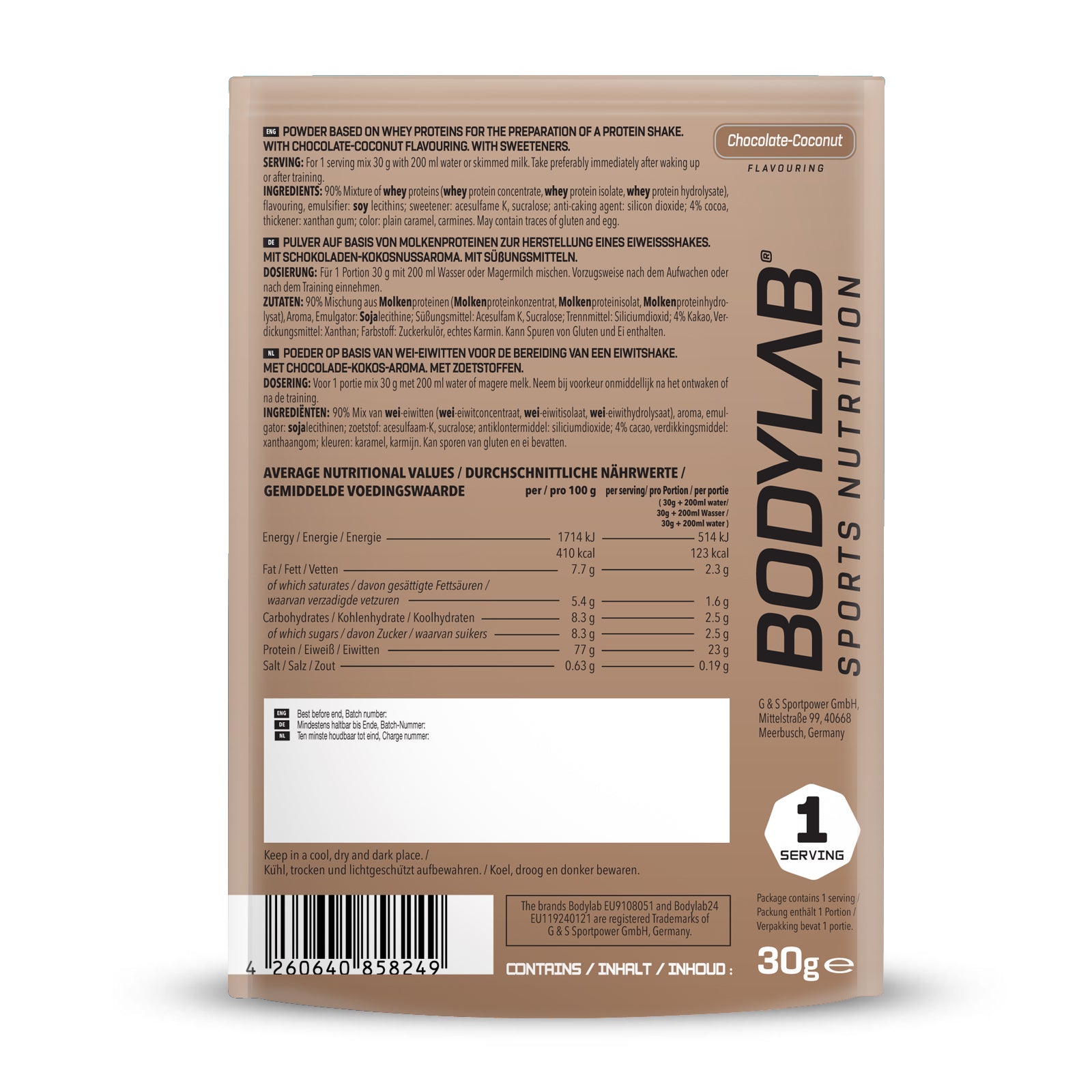 Whey Protein Probierboxen (8 Proben je 30g) Probierbox 2 (8x30g)