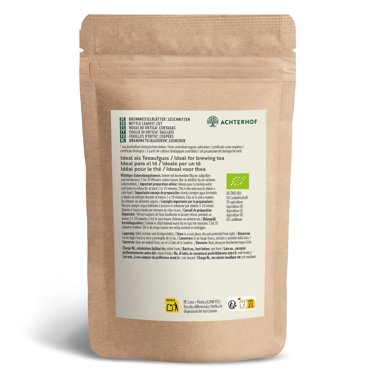 Brennnesselblätter geschnitten Bio (1000g)