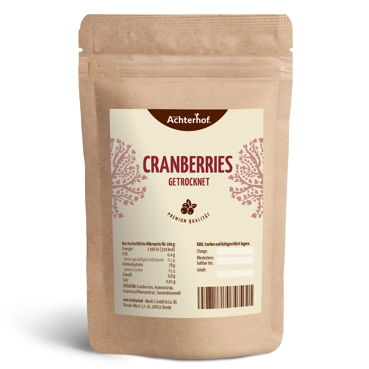 Cranberries getrocknet & gesüßt (250g)