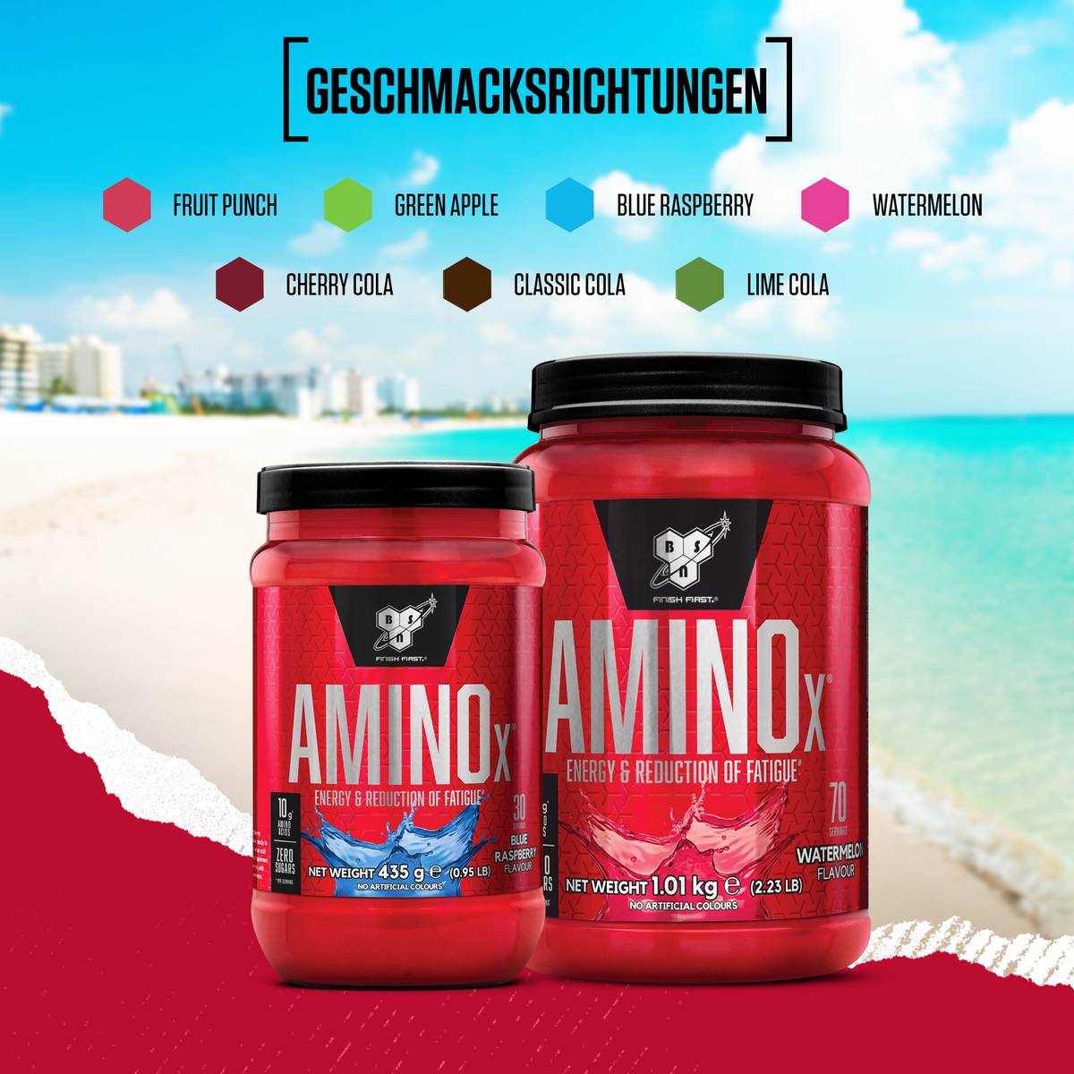 Amino X Aminosäuren BCAA (1000g) Grüner Apfel