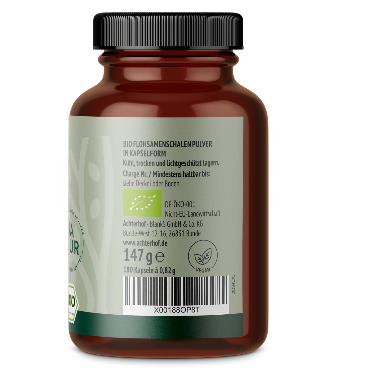 Flohsamenschalen Kapseln Bio (180 Kapseln)
