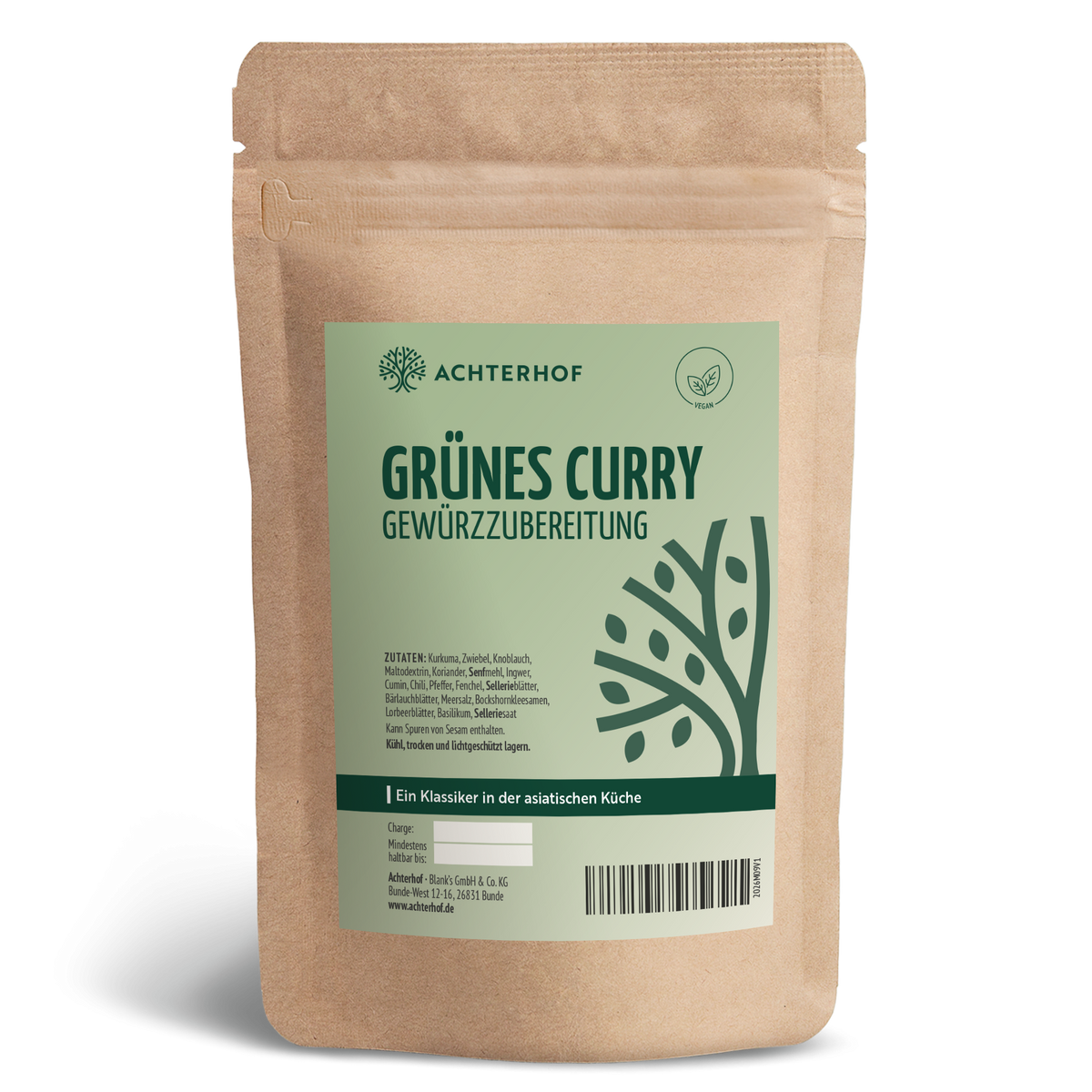 Grünes Curry Gewürzzubereitung (100g)