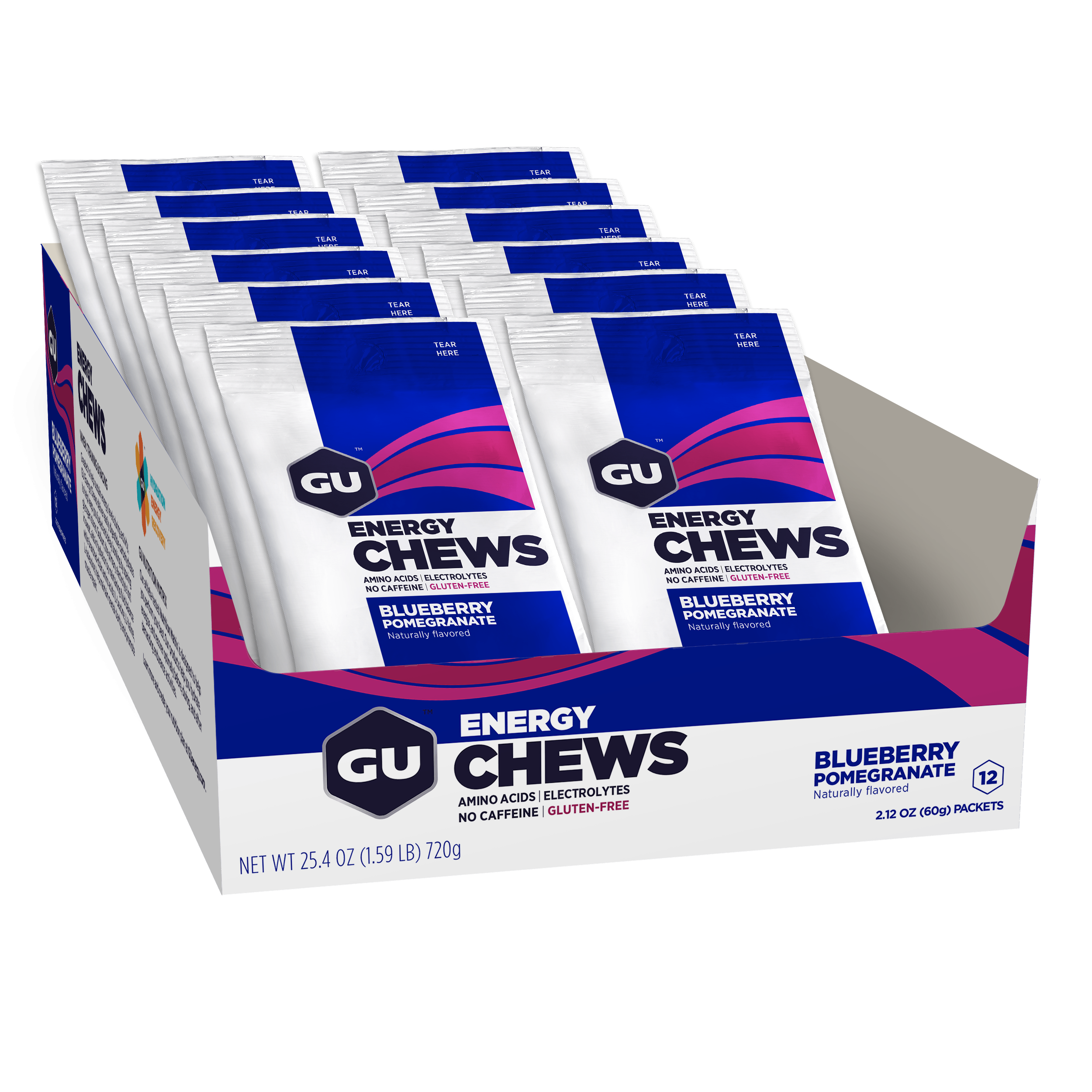 Energy Chews (12x60g) Blueberry Pomegranate