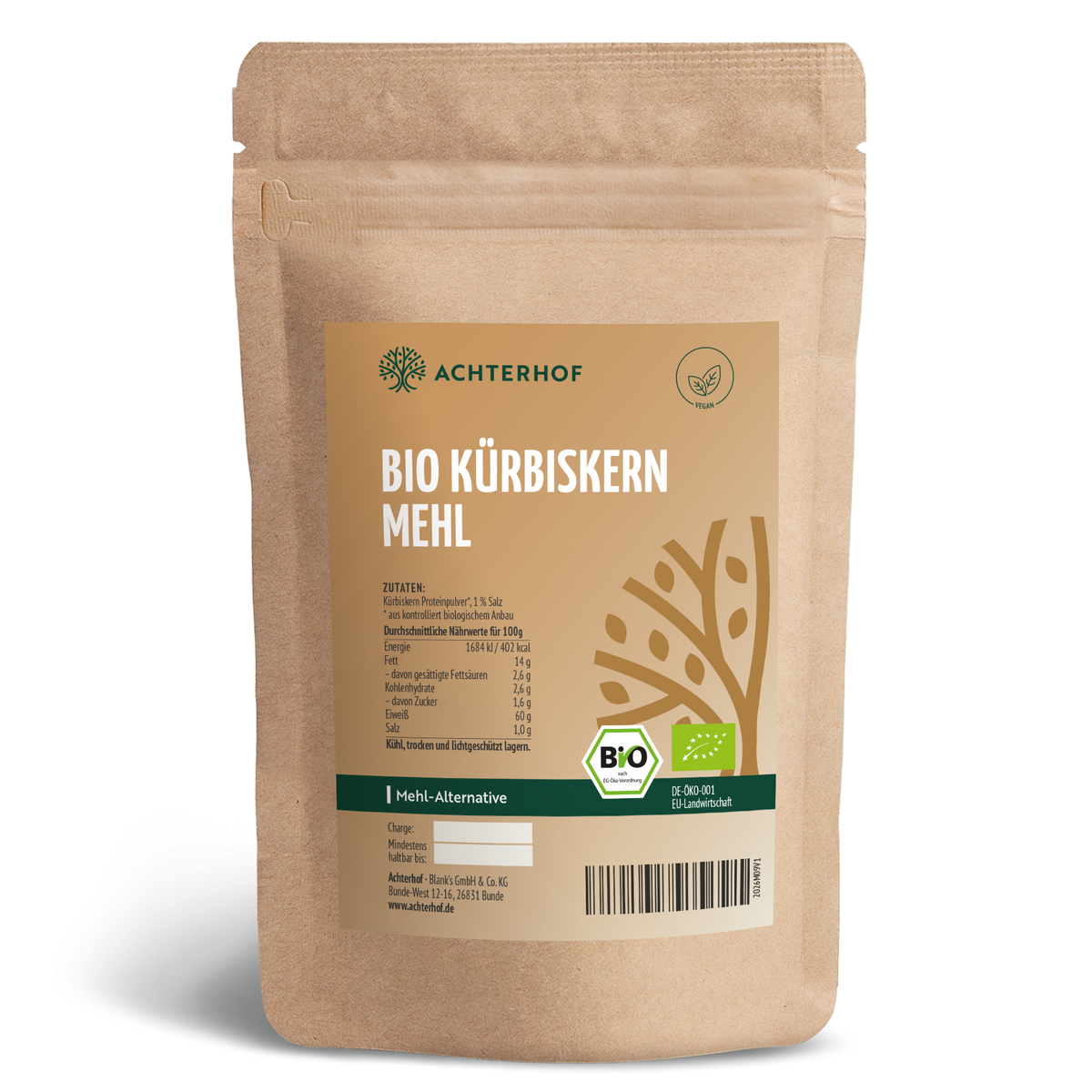 Kürbiskern Proteinmehl Bio (1000g)