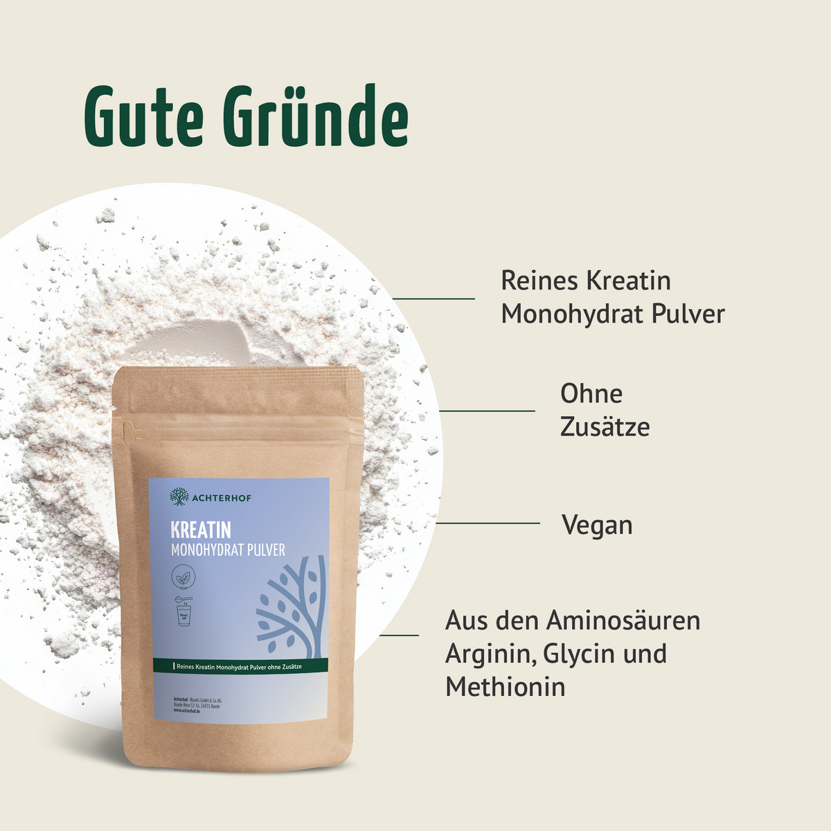 Kreatin Monohydrat Pulver (100g)