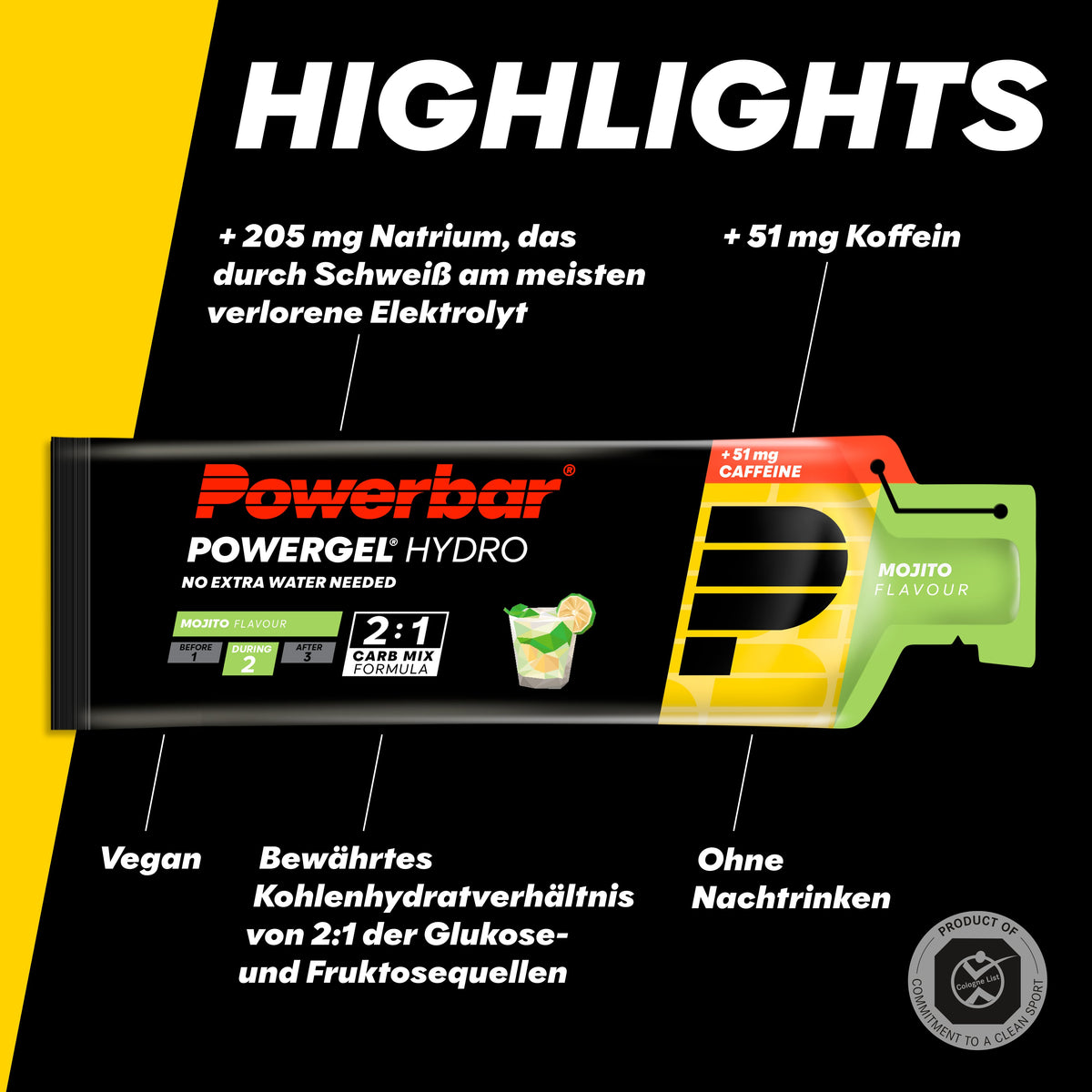 PowerGel Hydro (67g) Mojito mit Koffein