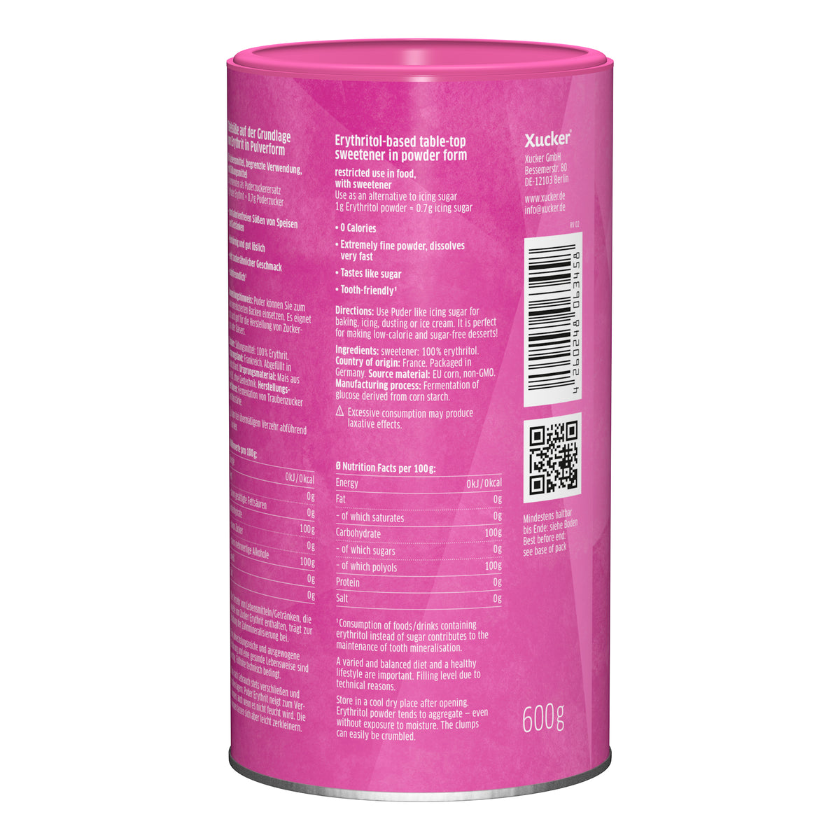 Puder Xucker aus Erythrit (600g)