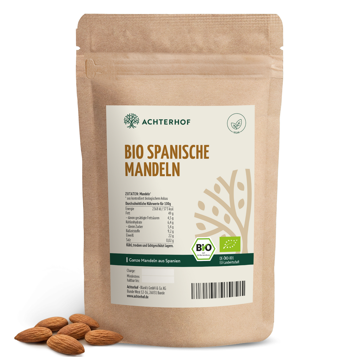 Bio spanische Mandeln (1000g)