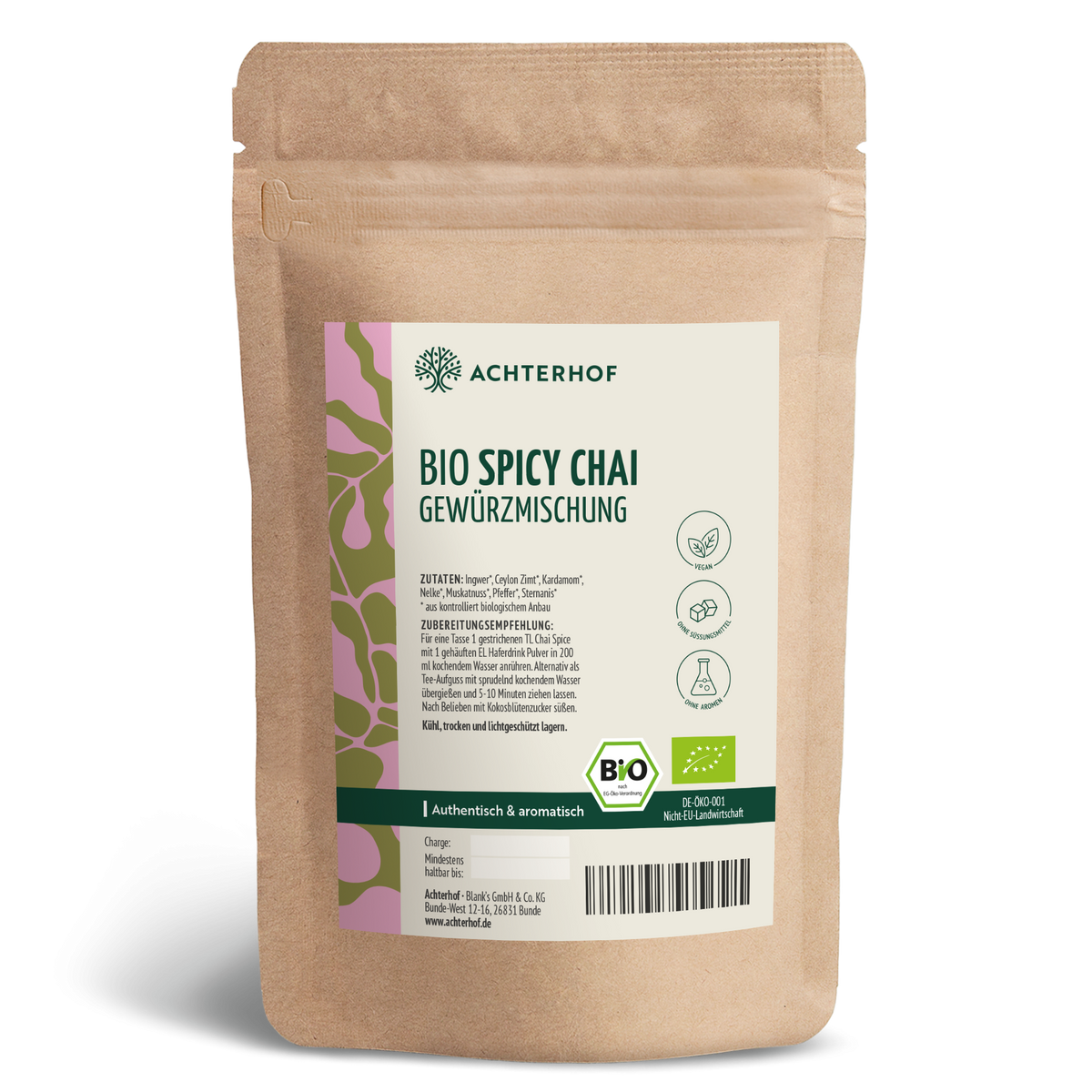 Bio Spicy Chai Gewürzmischung – zuckerfrei (100g)
