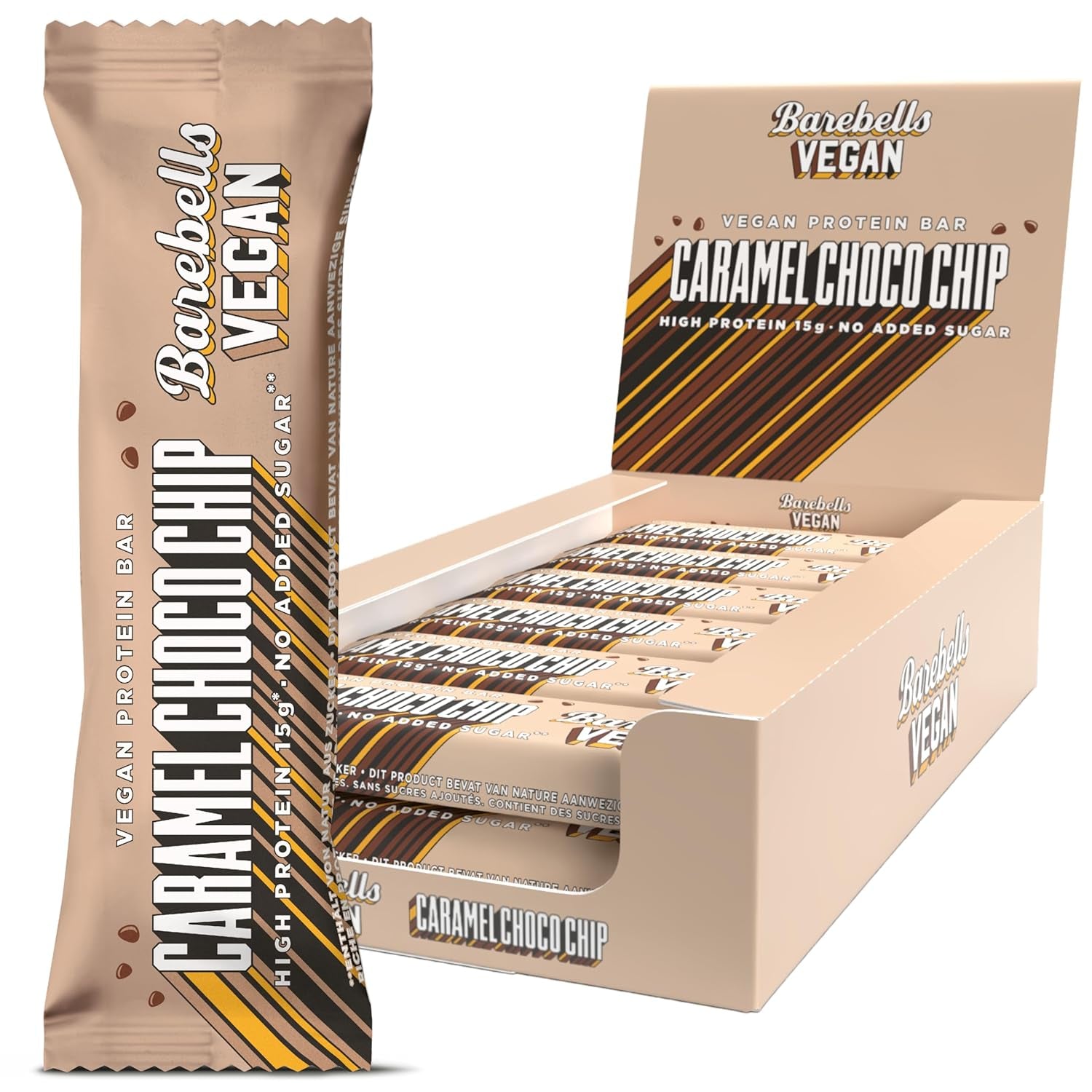 Vegan Protein Bar (12x55g) Caramel Choco Chip
