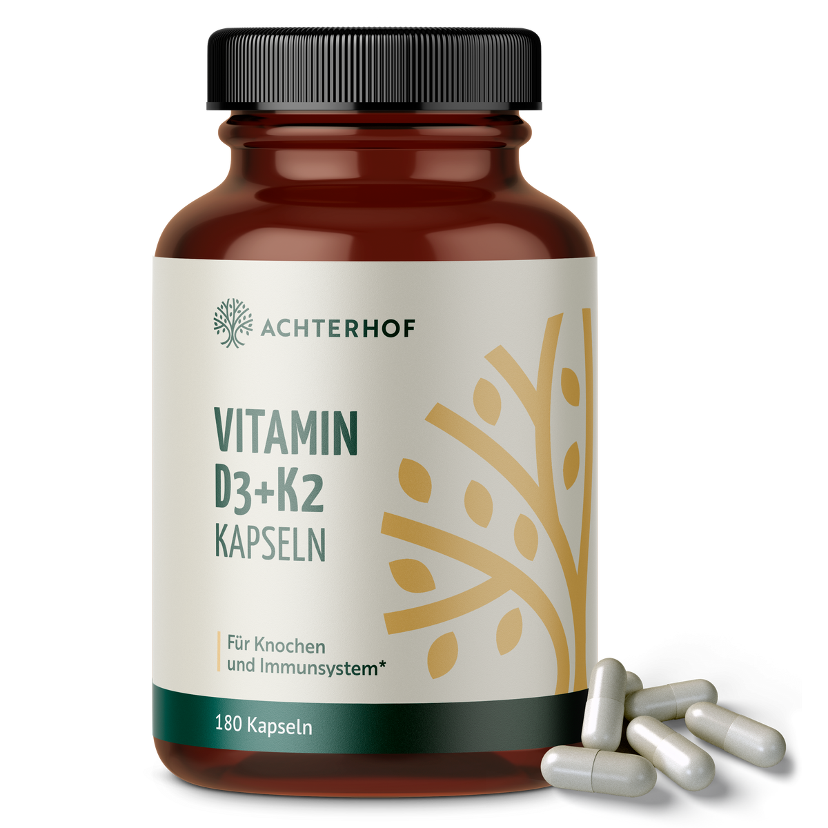 Vitamin D3+K2 Kapseln (180 Kapseln)