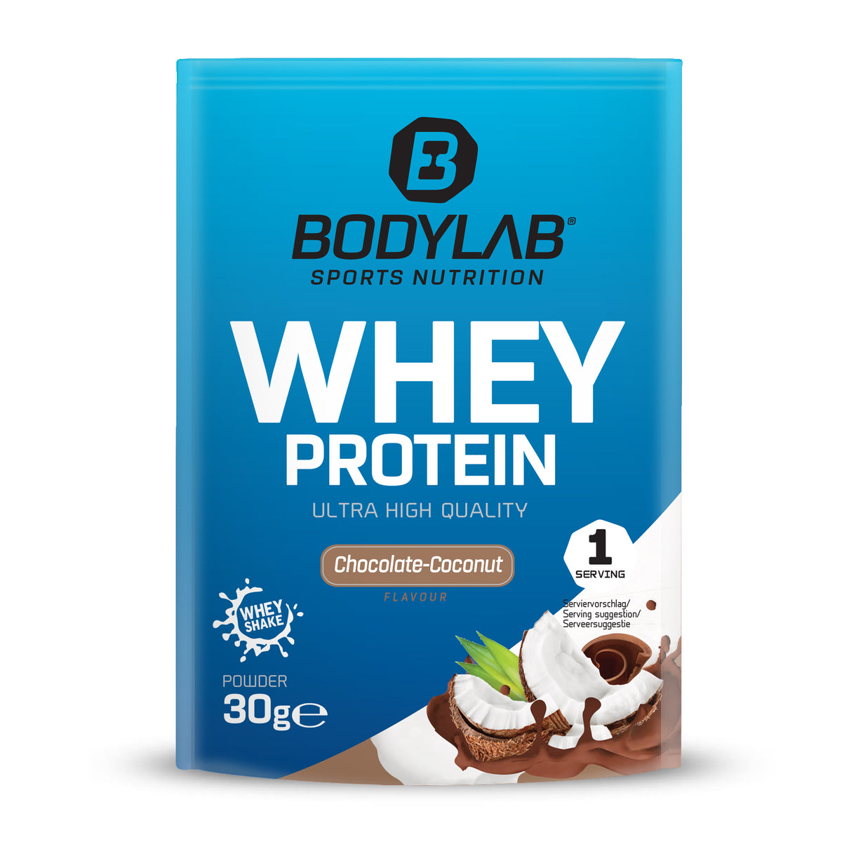 Whey Protein Probierboxen (8 Proben je 30g) Box 1: Bourbon Vanilla - Chocolate Coconut - Triple Chocolate - Strawberry White Chocolate - Cookies & Cream - Stracciatella - Milk Chocolate - Lemon Cheesecake