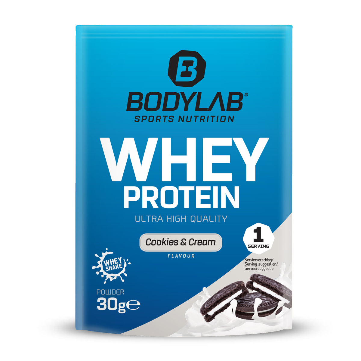 Whey Protein Probierboxen (8 Proben je 30g) Box 1: Bourbon Vanilla - Chocolate Coconut - Triple Chocolate - Strawberry White Chocolate - Cookies & Cream - Stracciatella - Milk Chocolate - Lemon Cheesecake