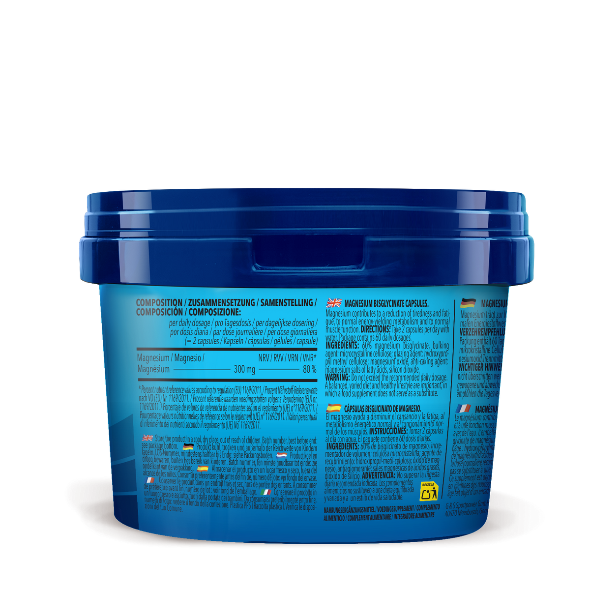 3 x Magnesium Bisglycinate (120 Kapseln)