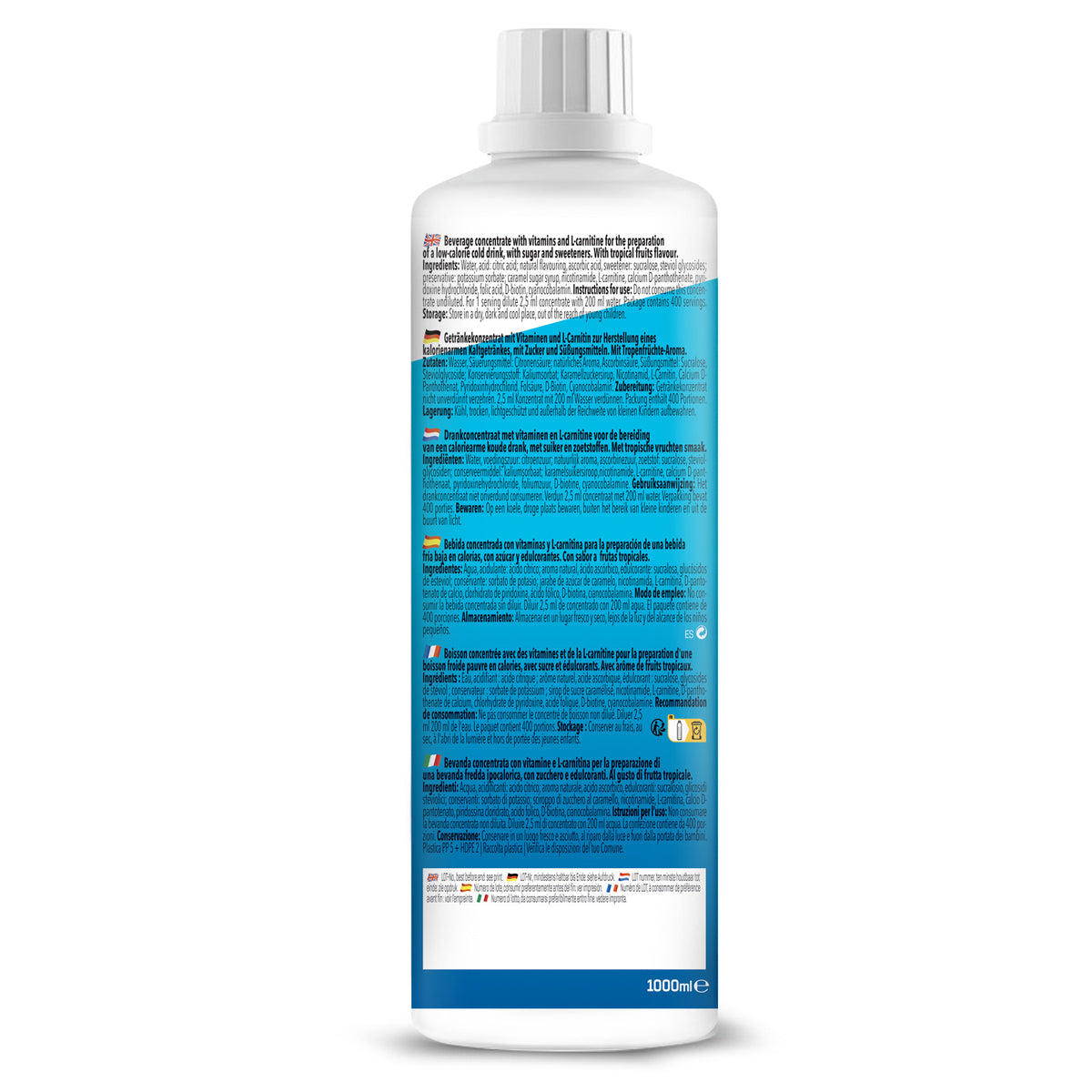 Vital Zero Drink (1000ml) Tropischer Früchtemix
