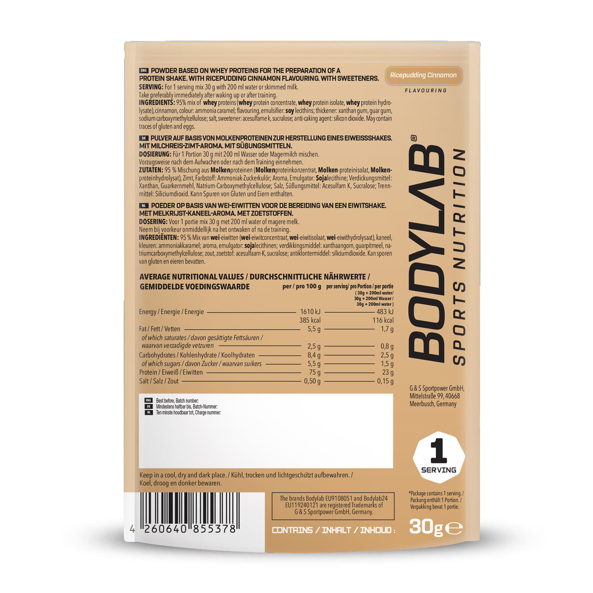 Whey Protein Probierboxen (8 Proben je 30g) Probierbox 3 (8x30g)