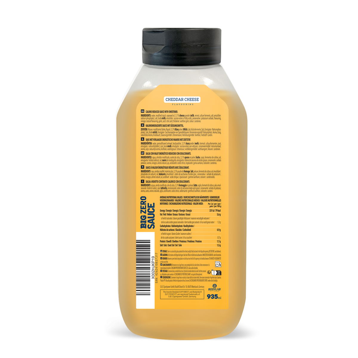 BIG ZERO Sauce (935ml) Cheddar Cheese
