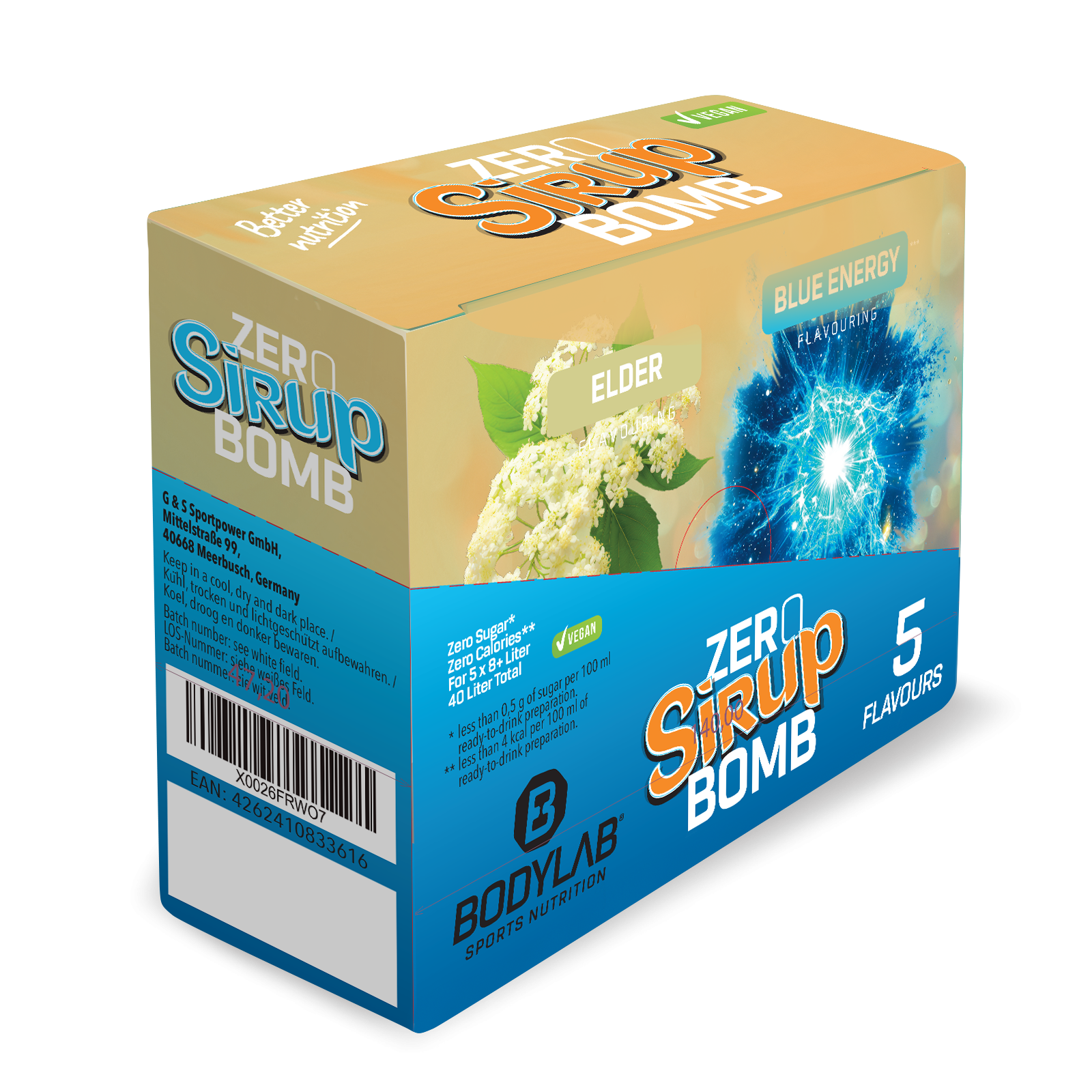 ZERO Sirup BOMB 1.0 - 4.0 Box  (5x65ml) Mixed Box 2