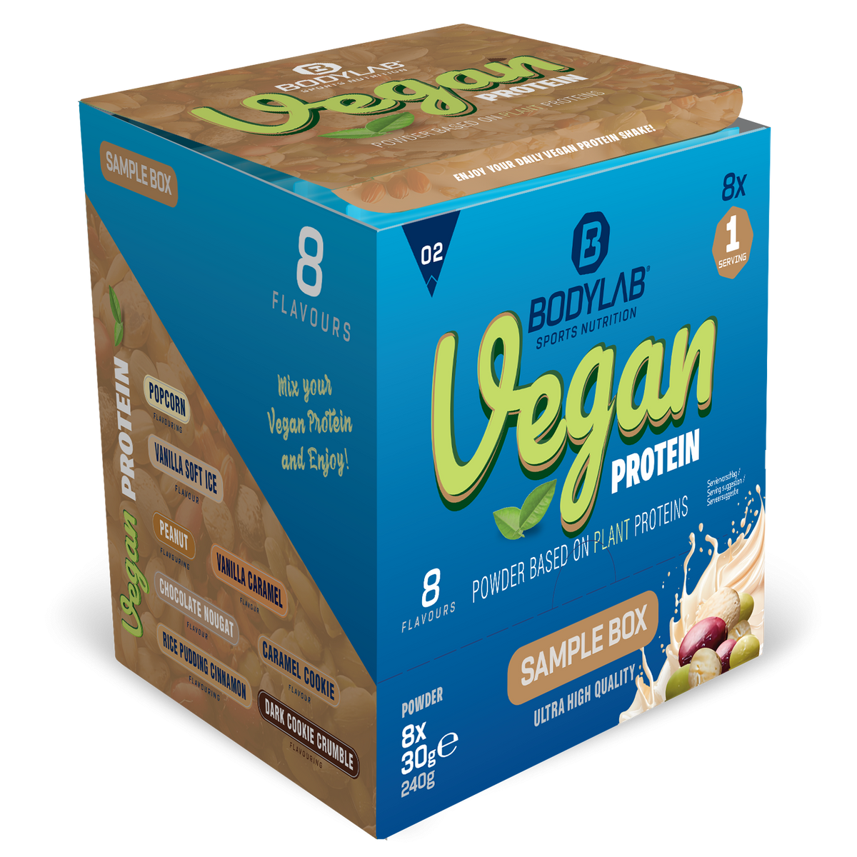 Vegan Protein Probierboxen (8 Proben je 30g) Mixed Box 2