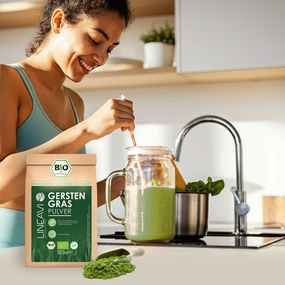 Doppelpack: Bio Gerstengraspulver (2x1000g)