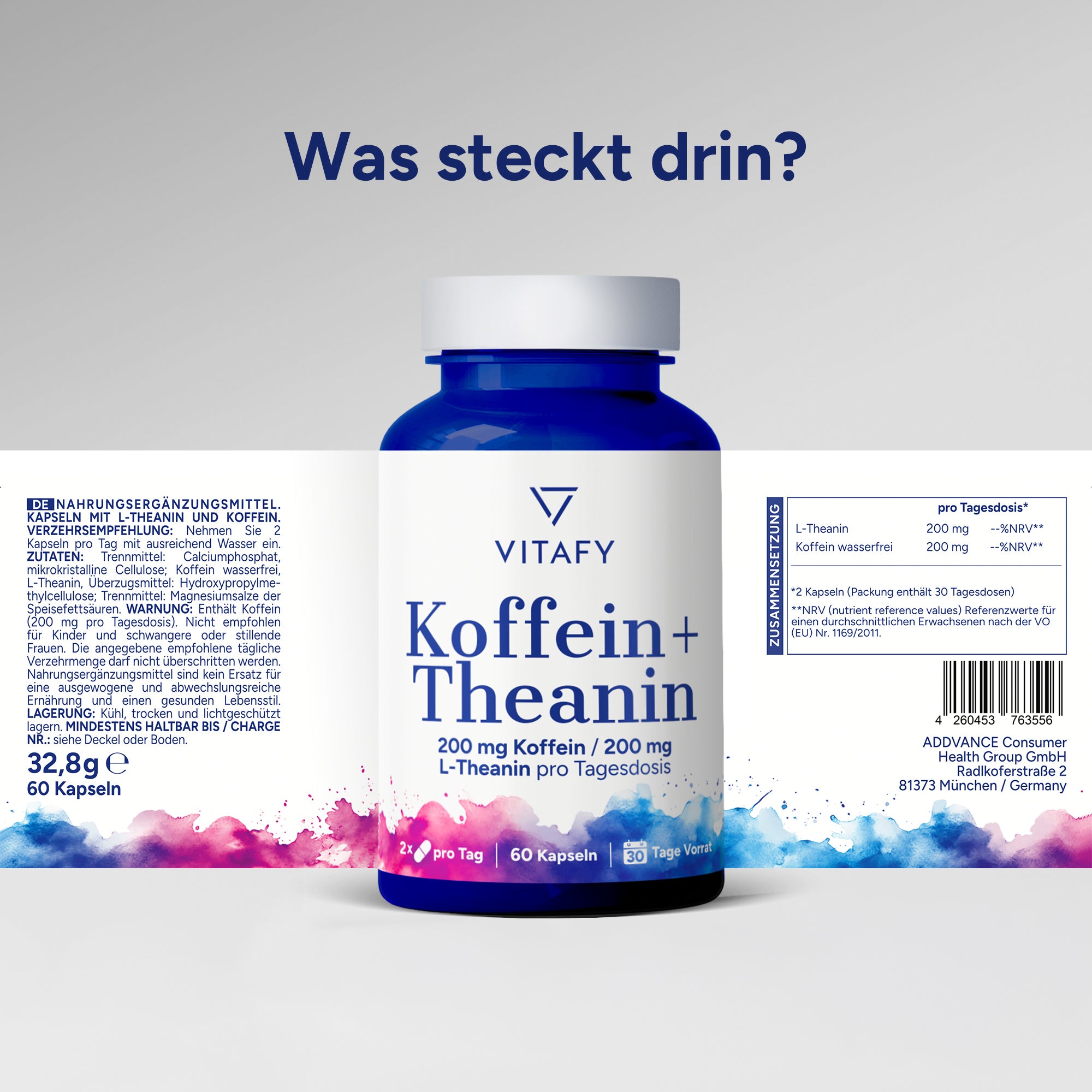 Koffein + Theanin (60 Kapseln)