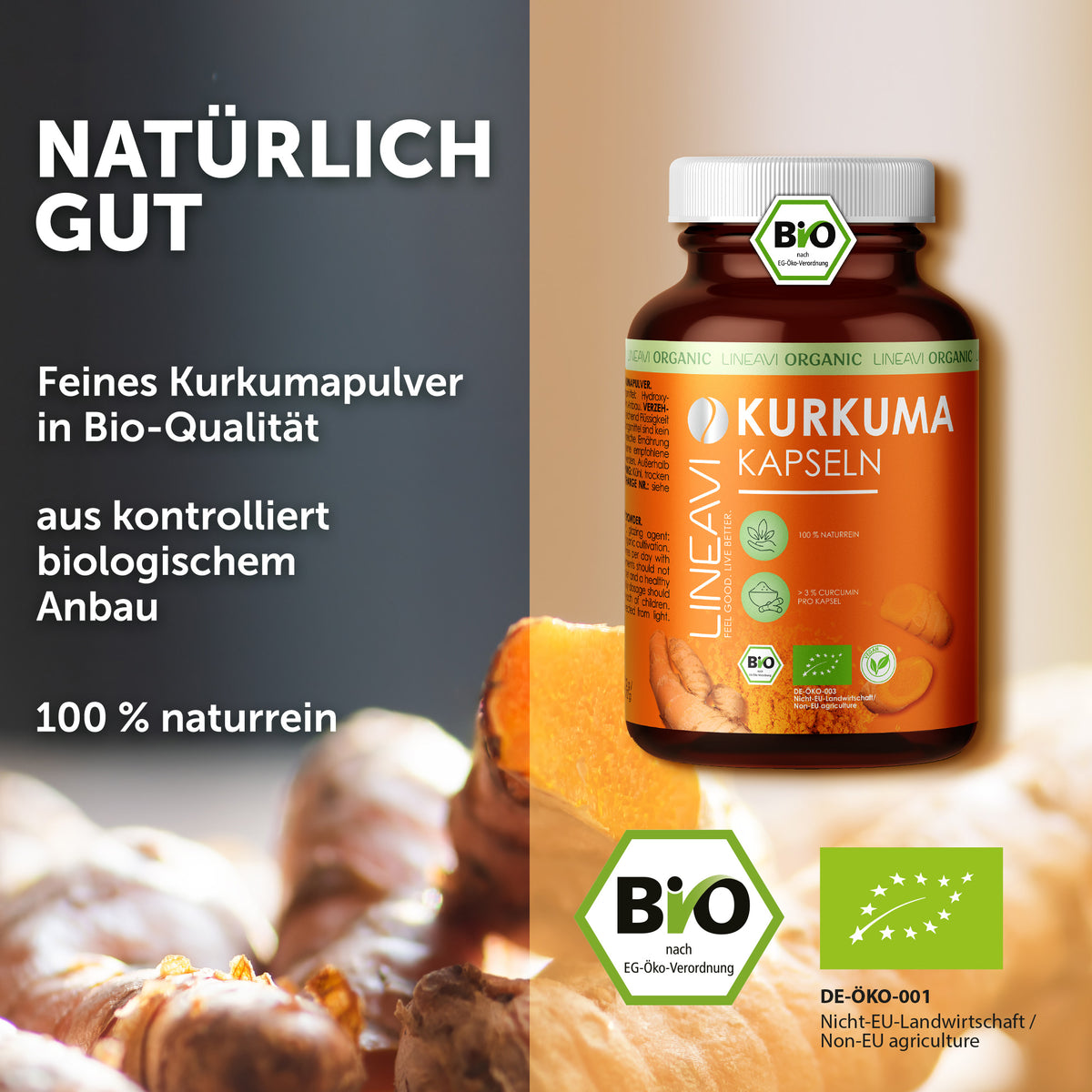 Doppelpack: Bio Kurkuma Kapseln (2x180 Kapseln)