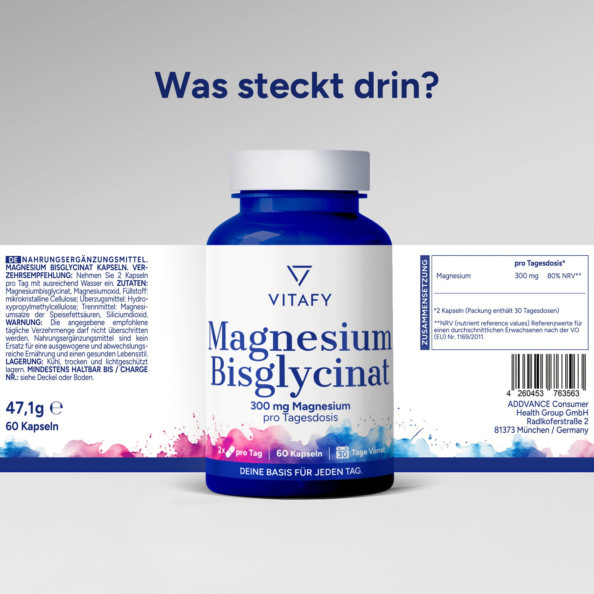 Magnesium Bisglycinat (60 Kapseln)