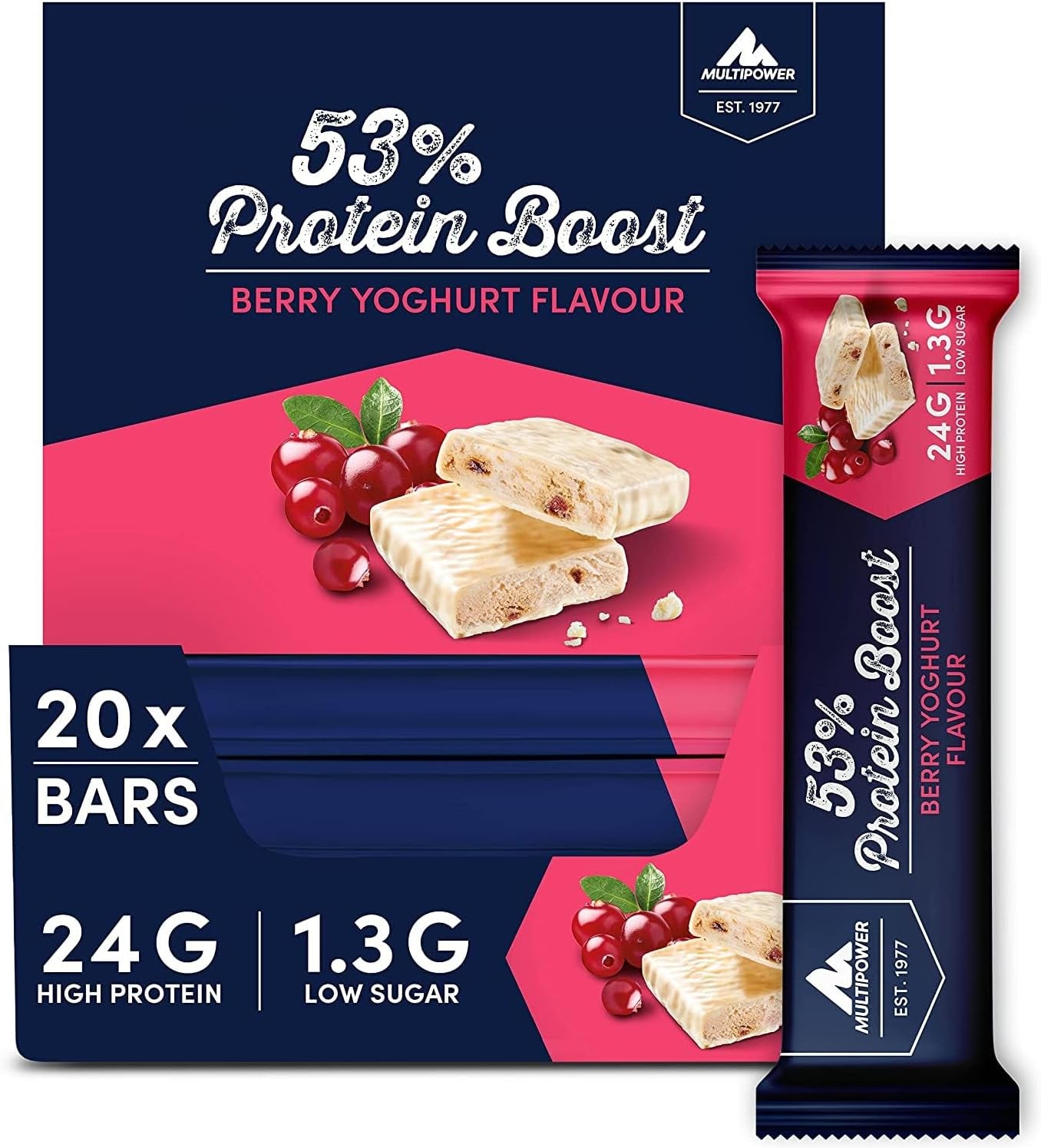 53% Protein Boost Bar (20x45g) Berry Yoghurt