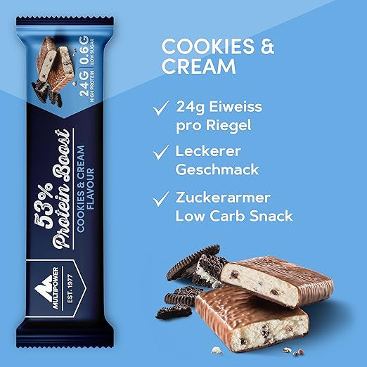 53% Protein Boost Bar (20x45g) Cookies & Cream