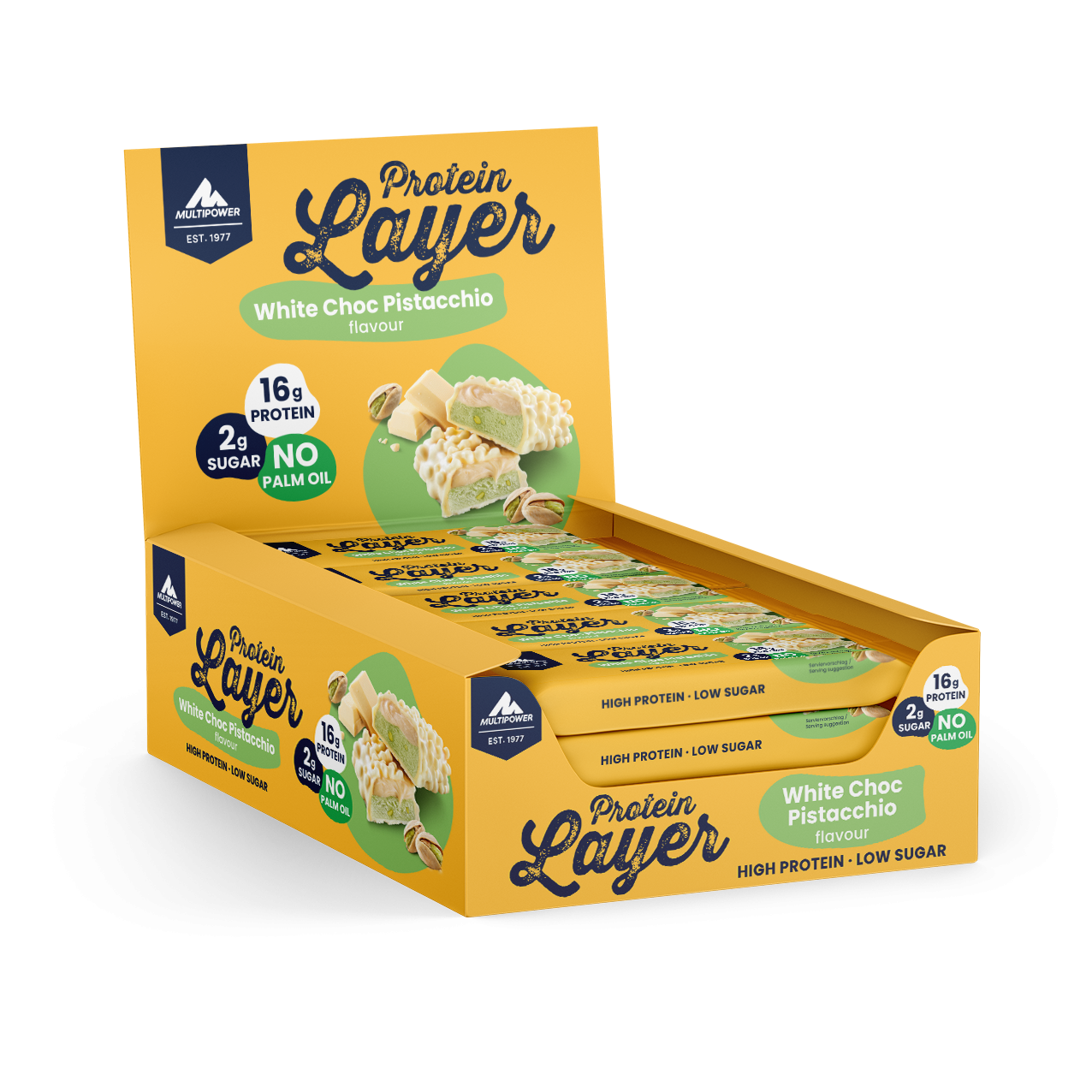 Protein Layer (18x50g) White Chocolate Pistachio