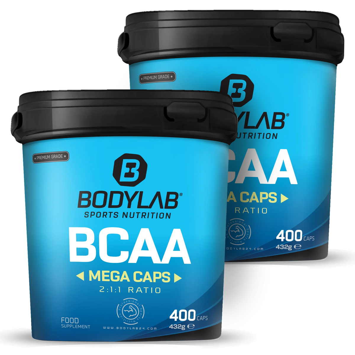 2 x BCAA Mega Caps (je 400 Kapseln)