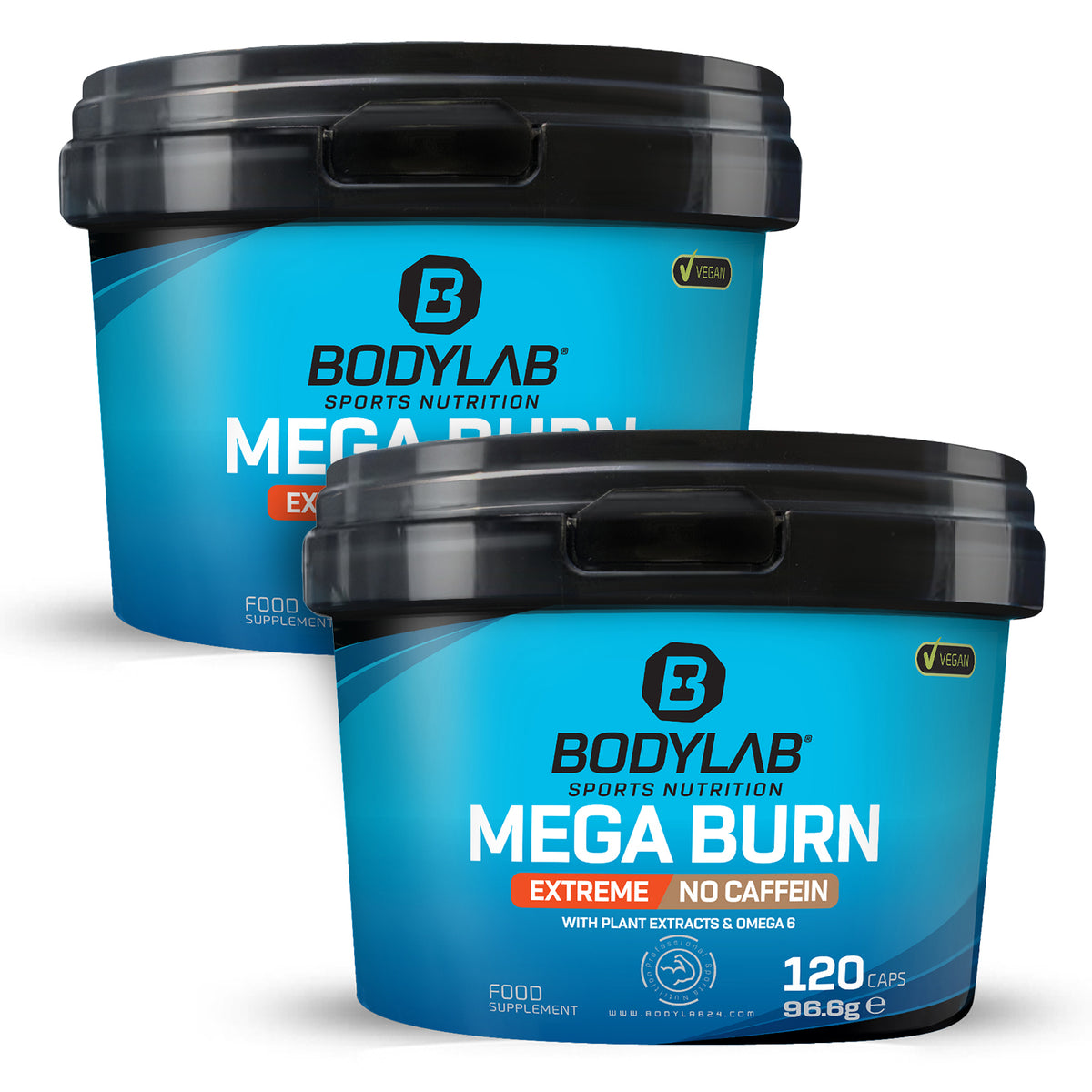 2 x Mega Burn Extreme NO Caffein (120 Kapseln)