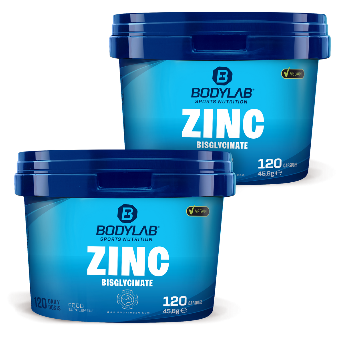 2 x Zinc Bisglycinate (je 120 Kapseln)