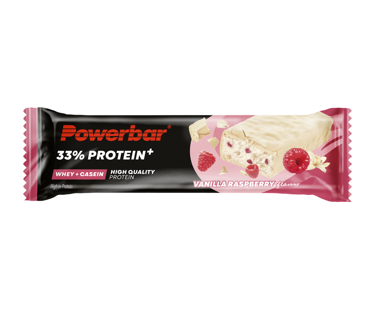 33% Protein+ Bar (10x90g) Vanilla Raspberry